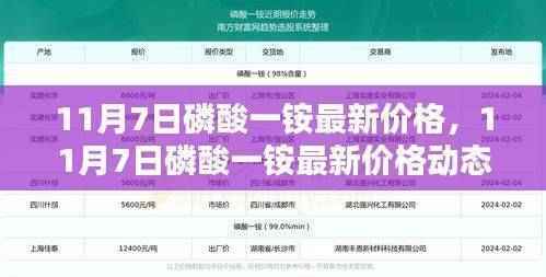 11月7日磷酸一铵最新价格动态及市场分析