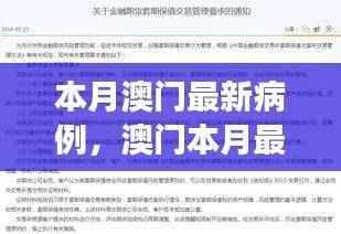 澳门本月最新病例追踪神器，科技重塑健康防线新篇章