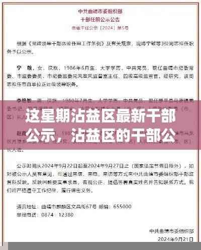 沾益区干部公示日,小事件中的温情与喜悦揭晓