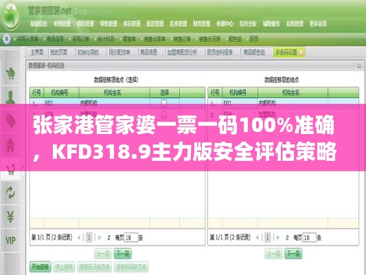 张家港管家婆一票一码100%准确,KFD318.9主力版安全评估策略