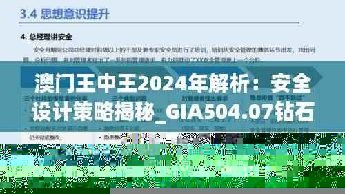 澳门王中王2024年解析:安全设计策略揭秘_GIA504.07钻石版深度解析