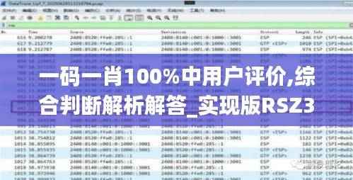 一码一肖100%中用户评价,综合判断解析解答_实现版RSZ374.61