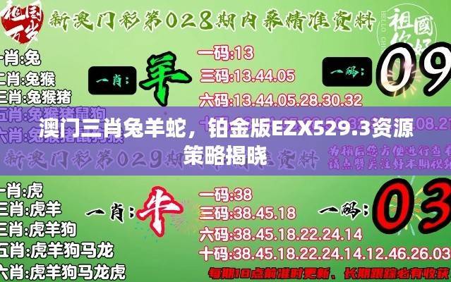 澳门三肖兔羊蛇,铂金版EZX529.3资源策略揭晓