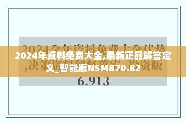 2024年资料免费大全,最新正品解答定义_智能版NSM870.82