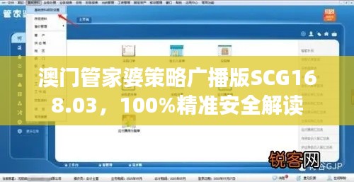 澳门管家婆策略广播版SCG168.03,100%精准安全解读