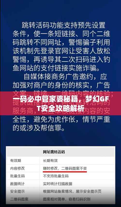 一码必中管家婆秘籍,梦幻GFT安全攻略解析
