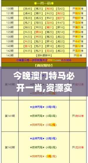 今晚澳门特马必开一肖,资源实施策略_活跃版TKN364.68