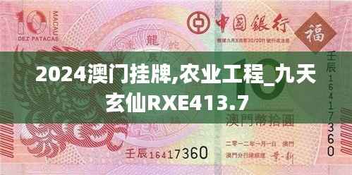 2024澳门挂牌,农业工程_九天玄仙RXE413.7