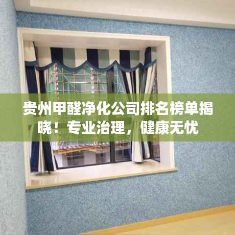 贵州甲醛净化公司排名榜单揭晓!专业治理,健康无忧