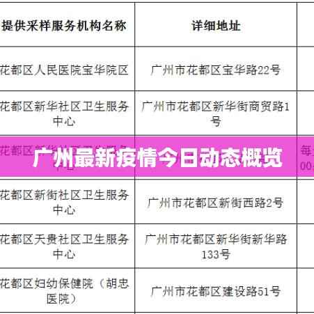 广州最新疫情今日动态概览
